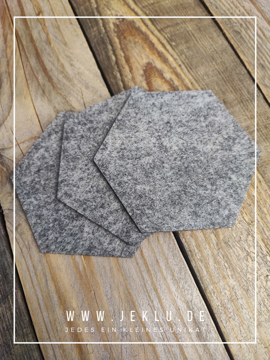 Filzrohling - Tischgedeck - Untersetzer - Hexagon (1 Stück)