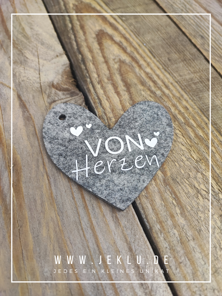 Filzrohling - Anhänger - Herz (1 Stück)