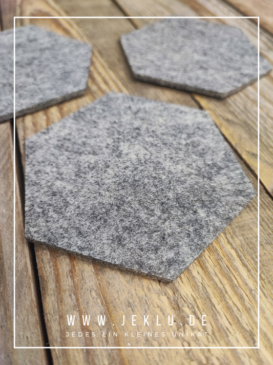 Filzrohling - Tischgedeck - Untersetzer - Hexagon (1 Stück)