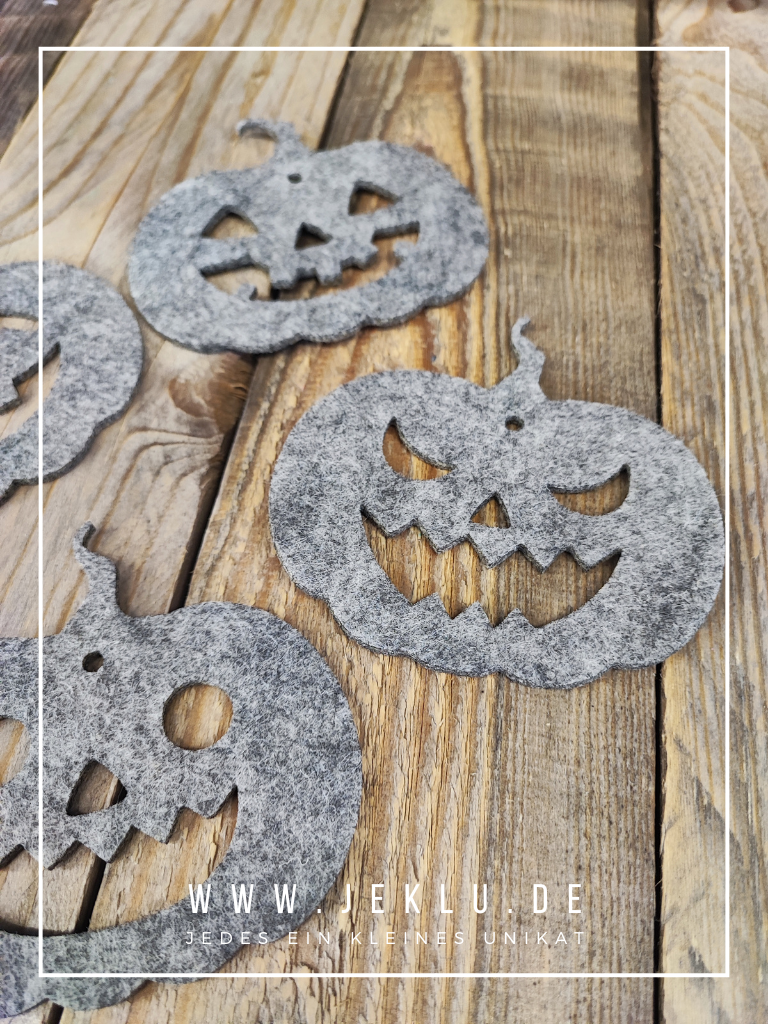 Filzrohling - Anhänger - Halloween Kürbisse (1 Stück)