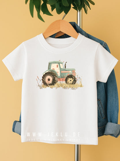 Bügelbild - Traktor seitlich grün - XXL