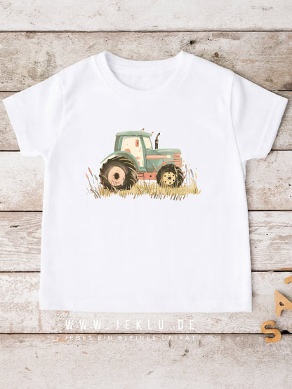Bügelbild - Traktor seitlich grün - XXL