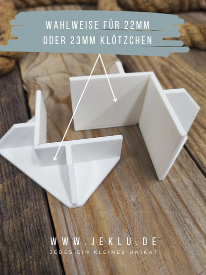 Verleimhilfe für Klötzchen